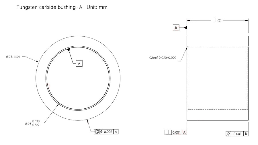 carbide bushing drawing