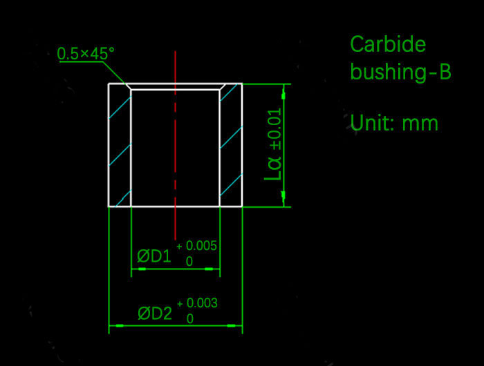 carbide bushing drawing