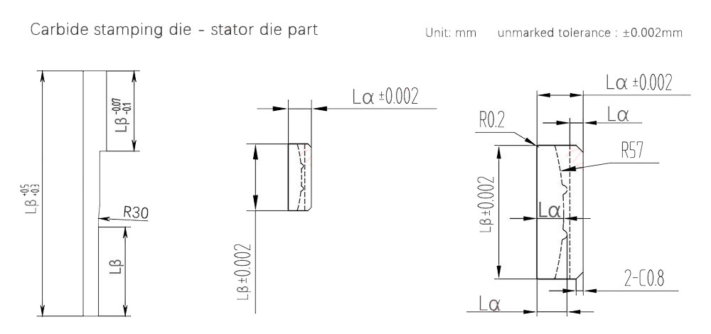 carbide stamping die stator